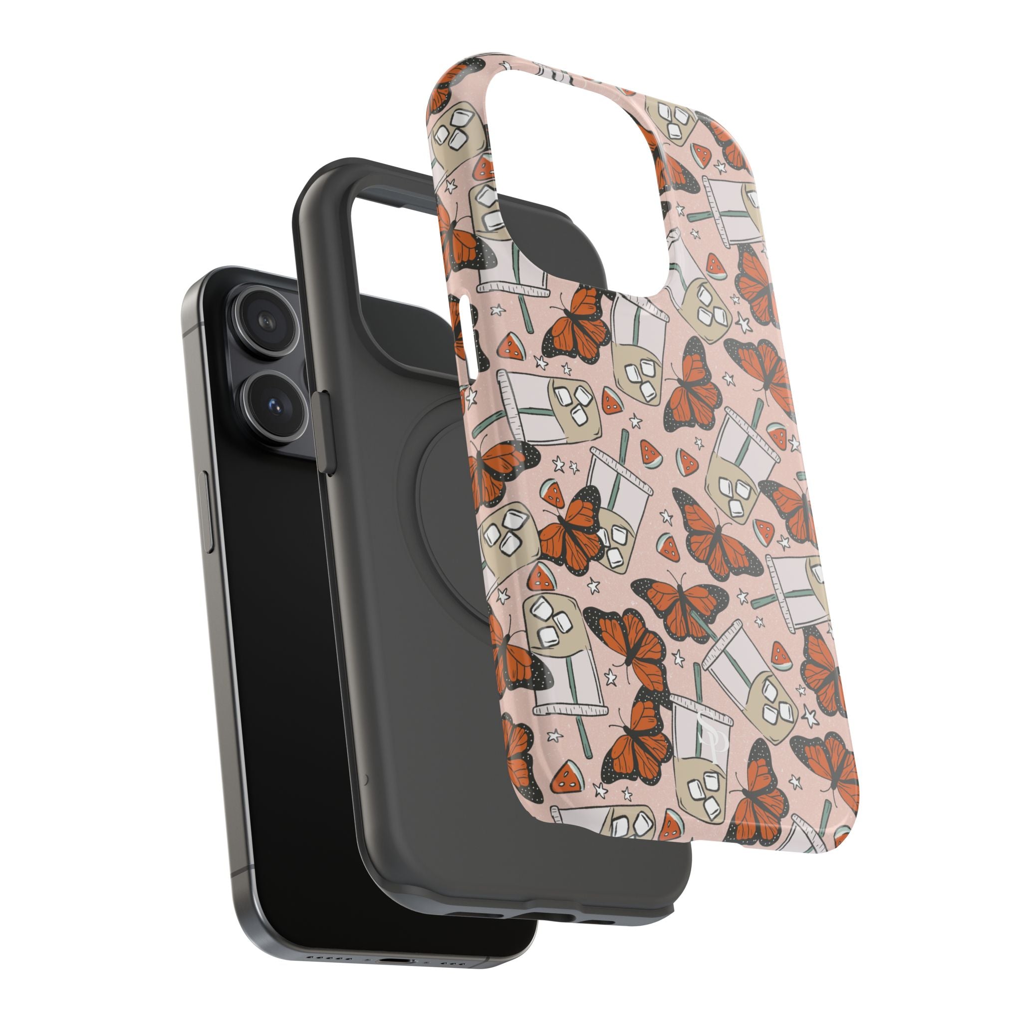Iced Coffee & Butterfly Impact-Resistant Cases