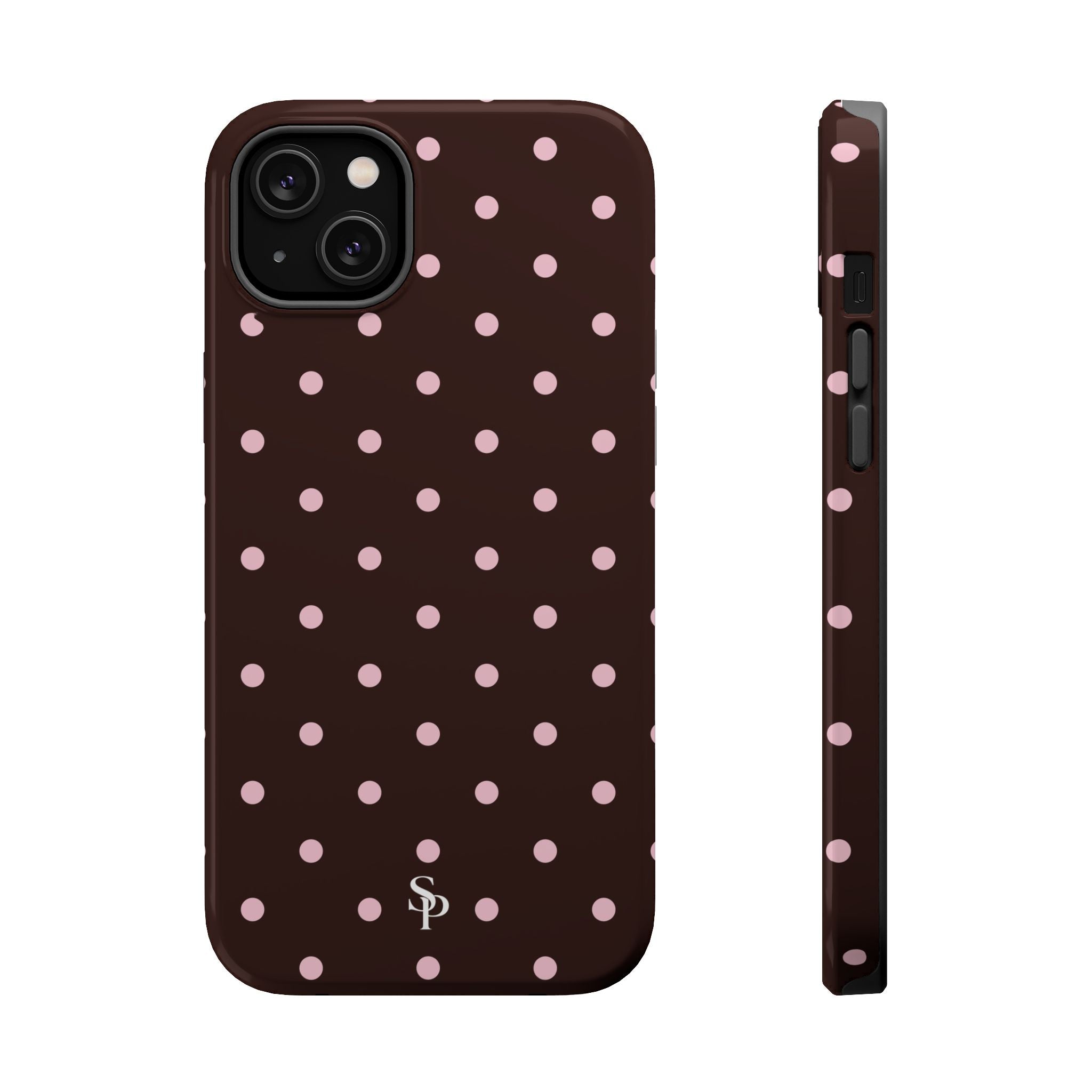 Brown Polka Dot Magnetic Impact-Resistant Phone Case