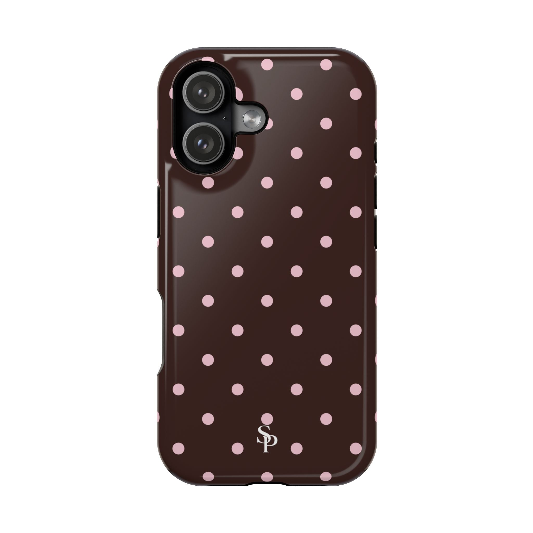 Brown Polka Dot Magnetic Impact-Resistant Phone Case