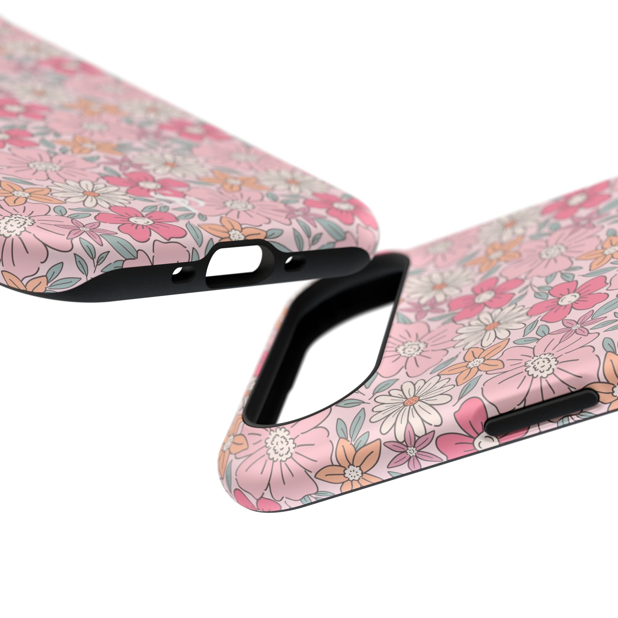Pink Flowers Impact-Resistant Case