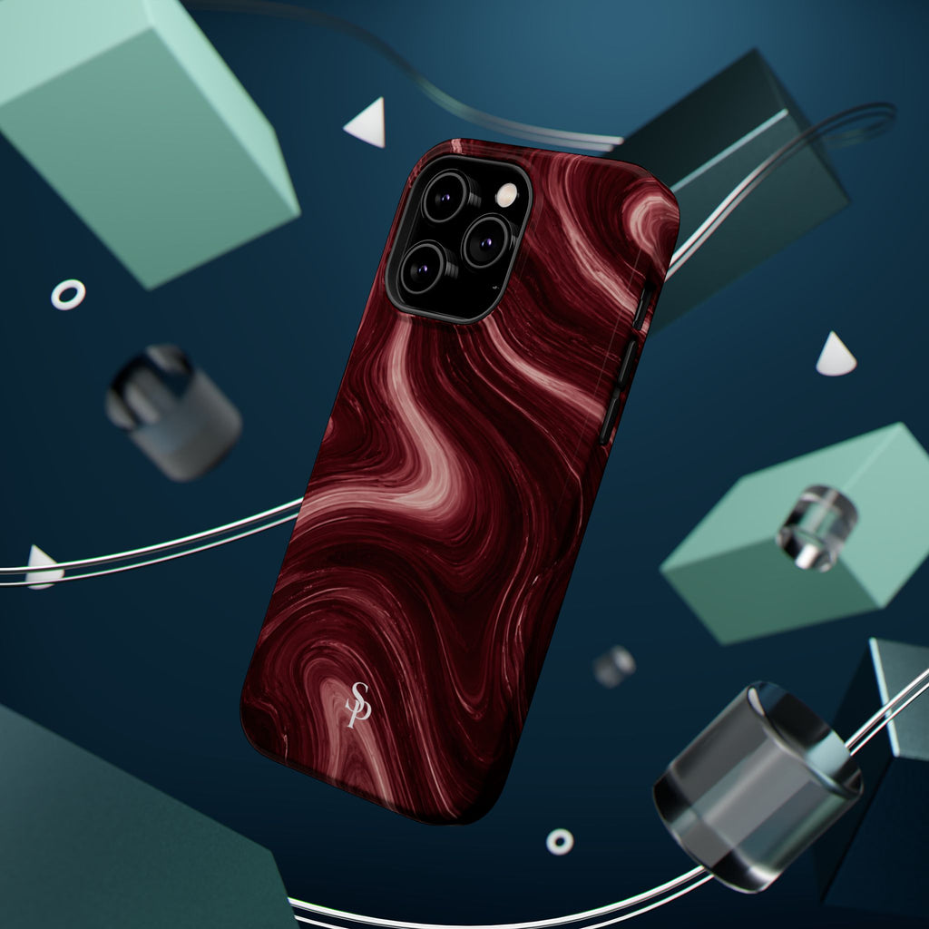 Burgundy Marble Magnetic Phone Case