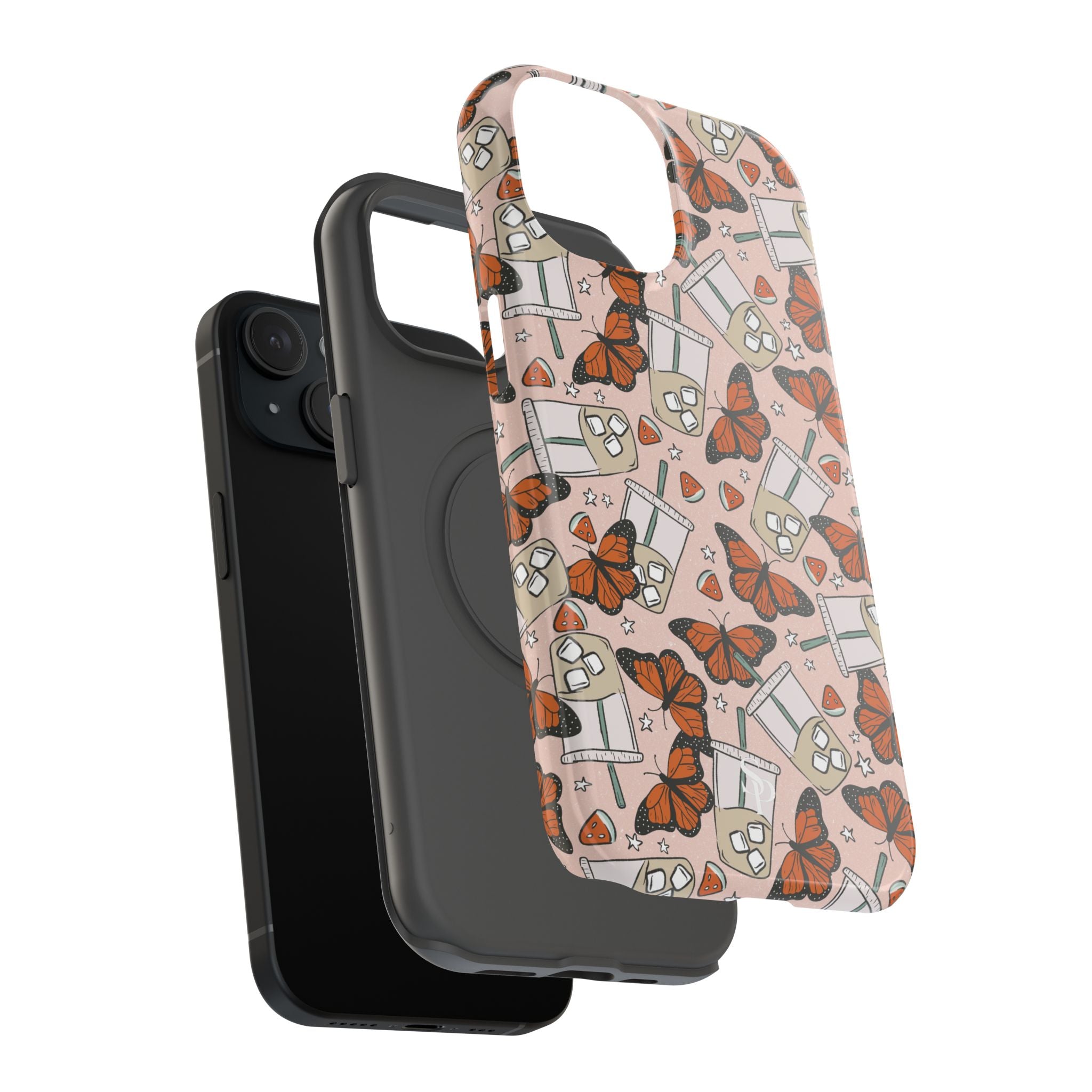 Iced Coffee & Butterfly Impact-Resistant Cases