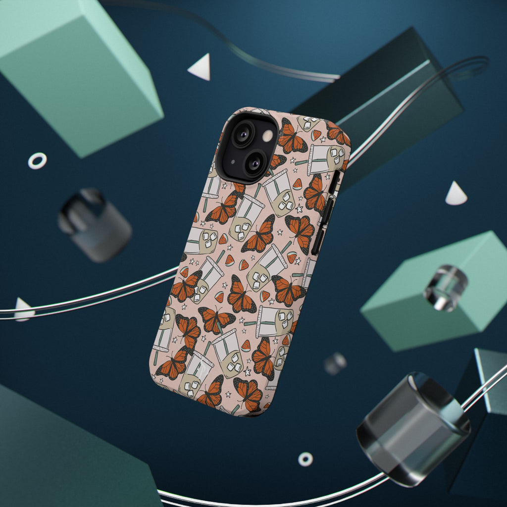 Iced Coffee & Butterfly Impact-Resistant Cases