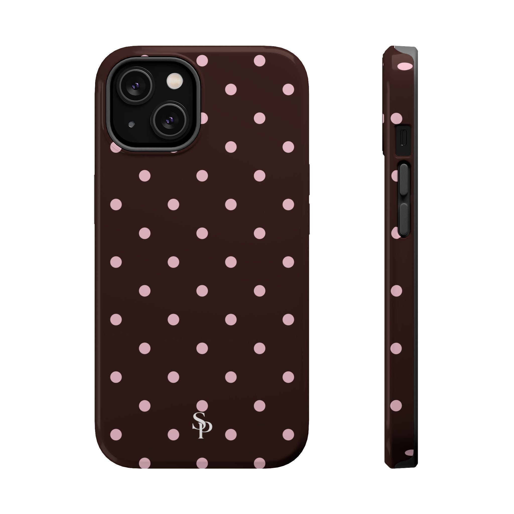 Brown Polka Dot Magnetic Impact-Resistant Phone Case