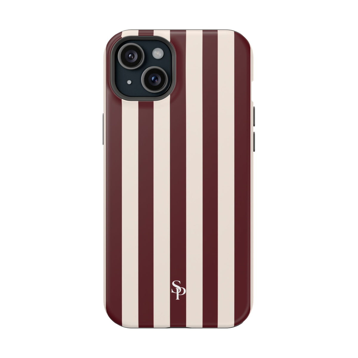 Burgundy Striped Magnetic Phone Case