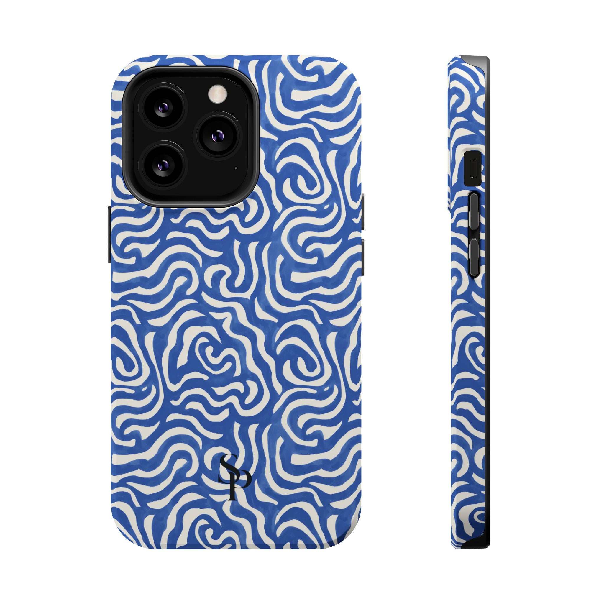 Blue Abstract Swirl Magnetic Impact Phone Case