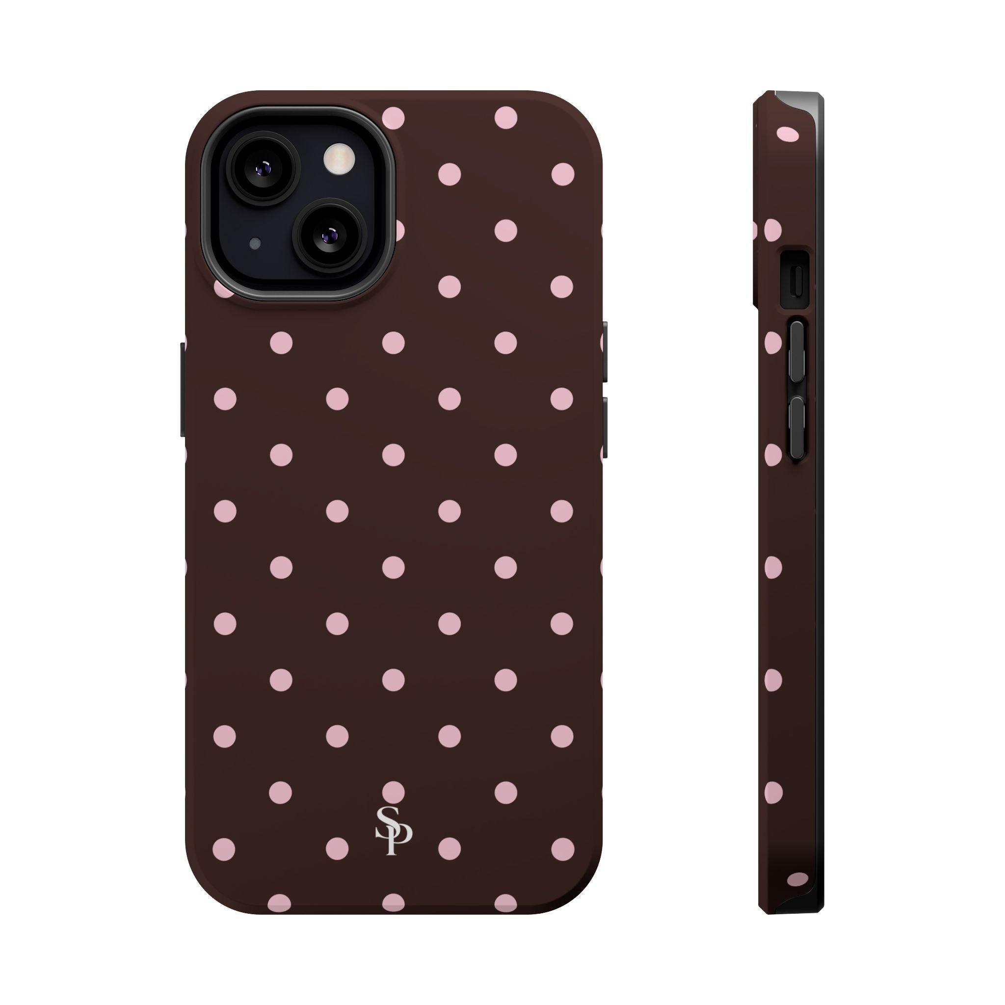 Brown Polka Dot Magnetic Impact-Resistant Phone Case
