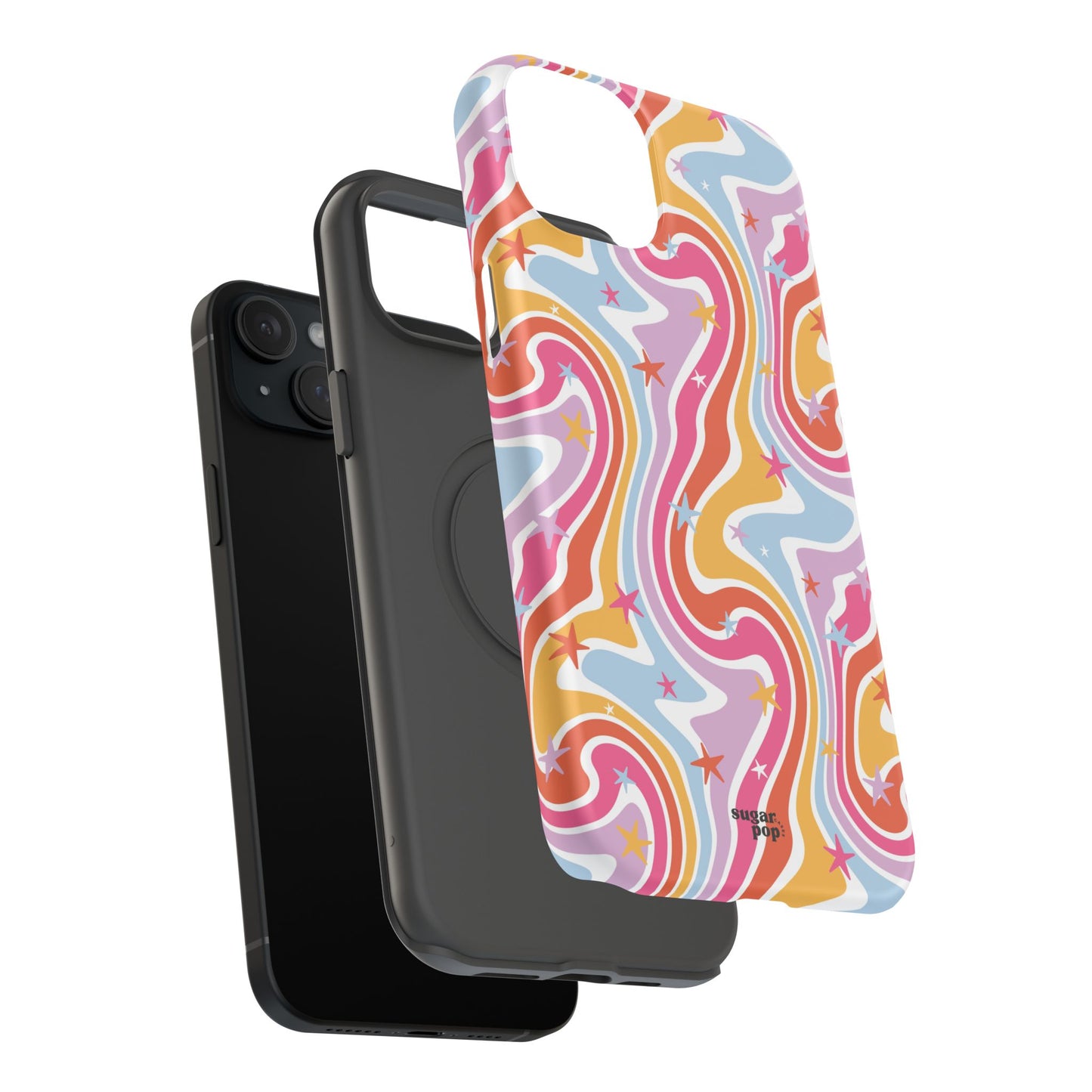 Colorful Impact-Resistant Phone Case - Vibrant Swirl Design