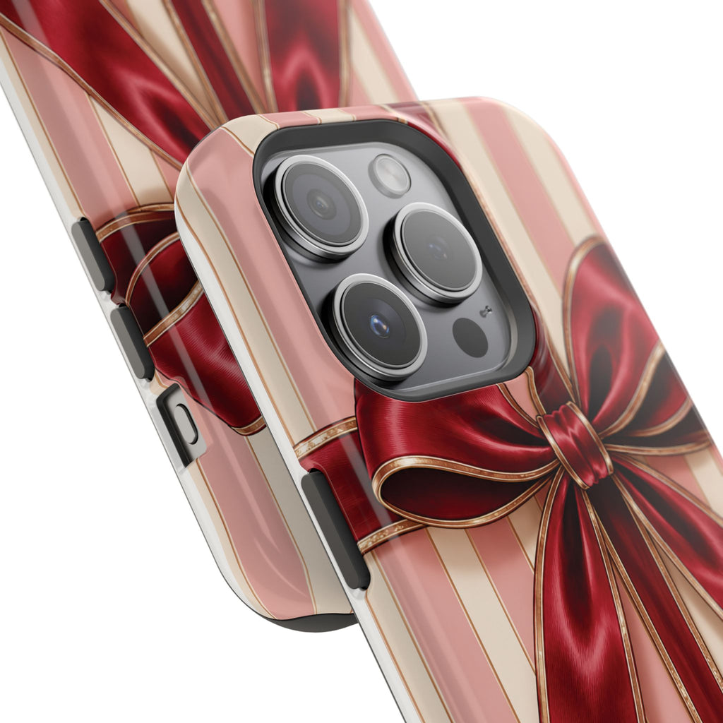 Red Bow Gift Wrap Magnetic Phone Case
