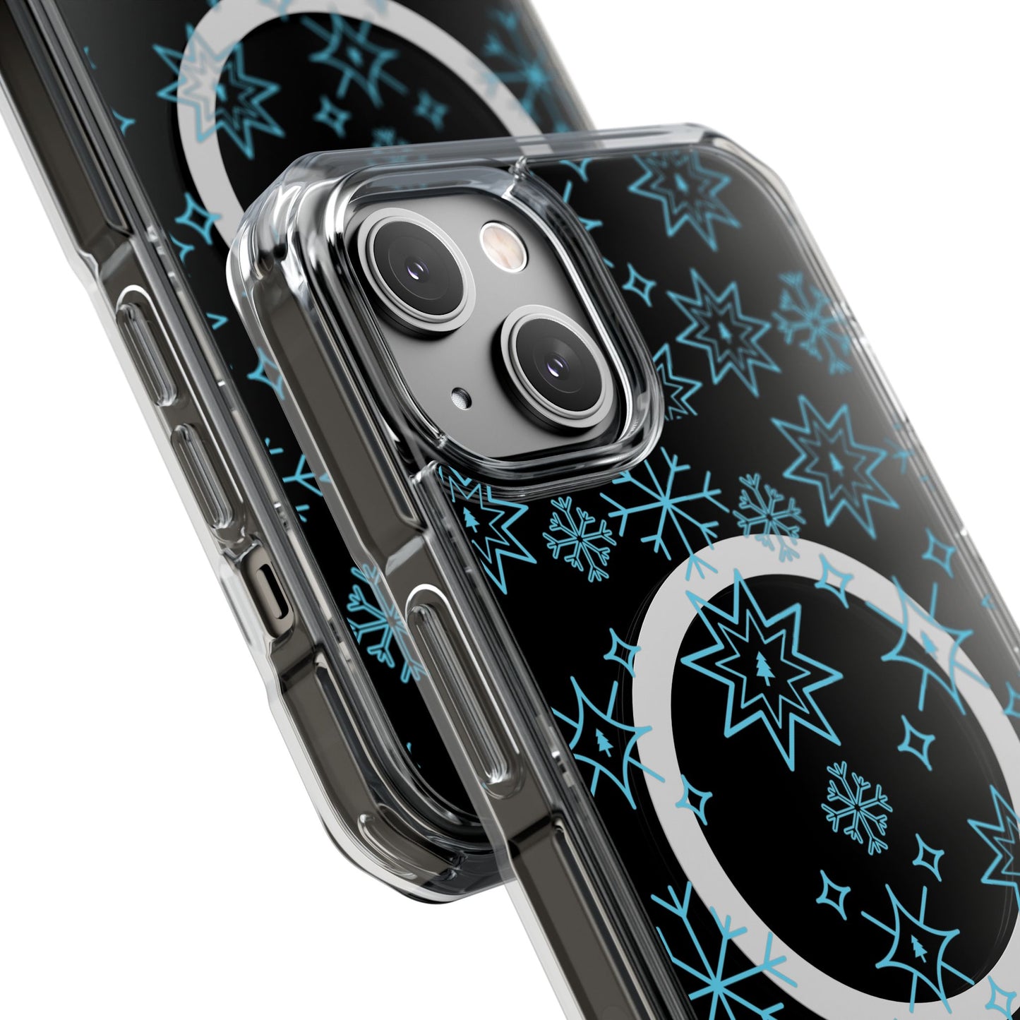 Snowflake Magnetic Clear Impact Case - Stylish & Durable iPhone Protection