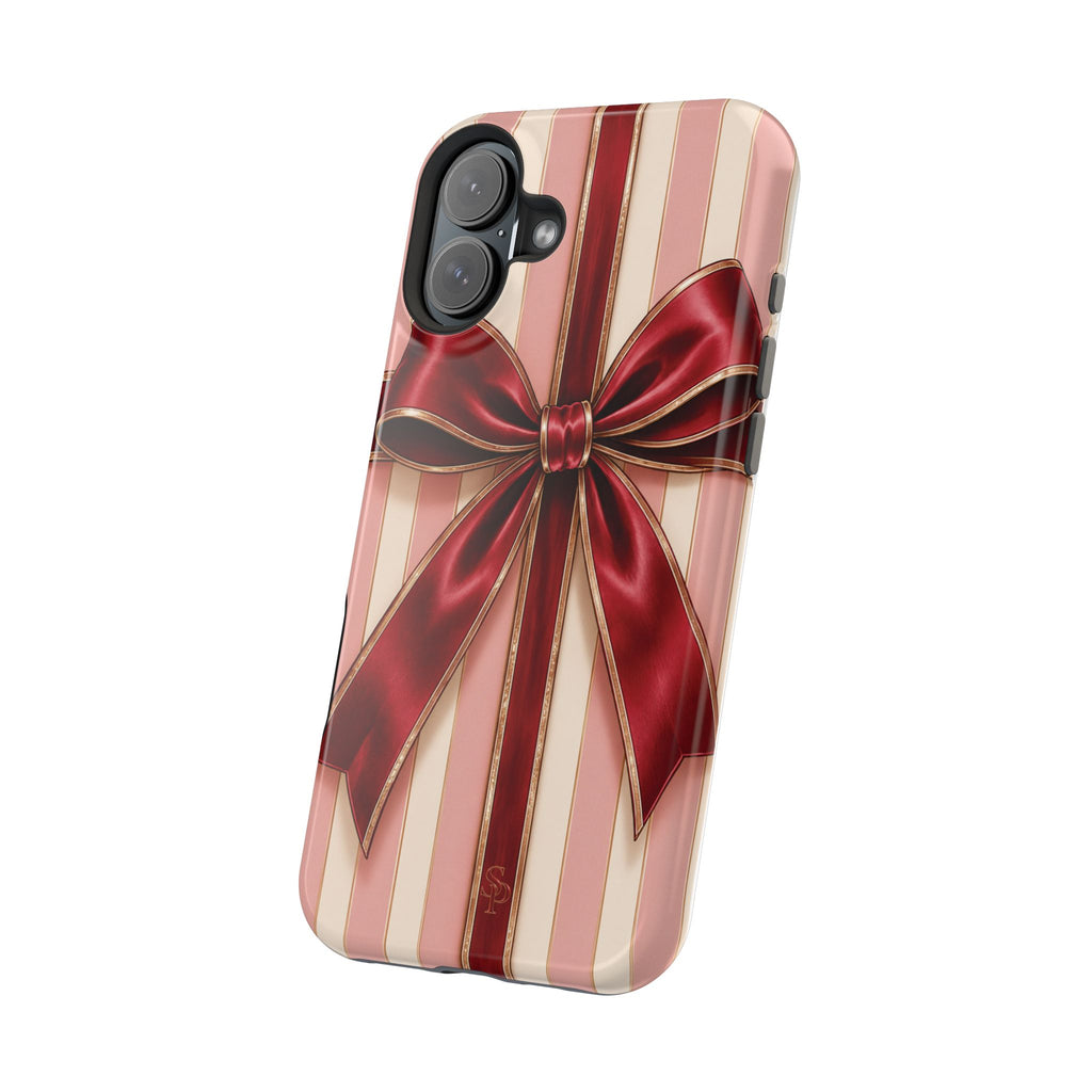 Red Bow Gift Wrap Magnetic Phone Case
