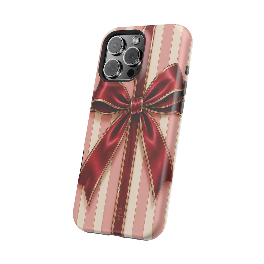 Red Bow Gift Wrap Magnetic Phone Case