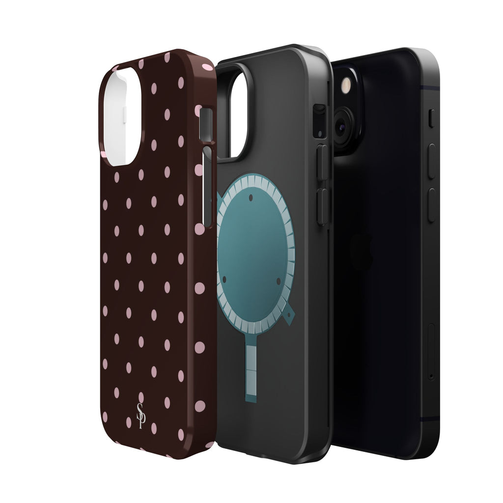 Brown Polka Dot Magnetic Impact-Resistant Phone Case