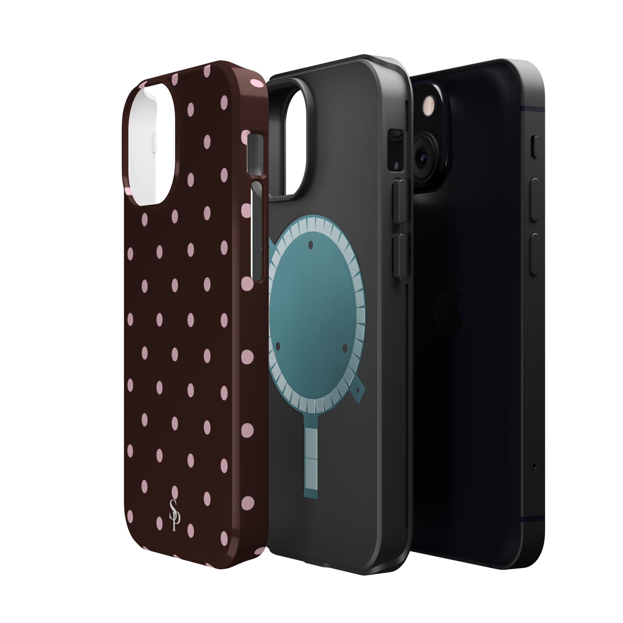 Brown Polka Dot Magnetic Impact-Resistant Phone Case