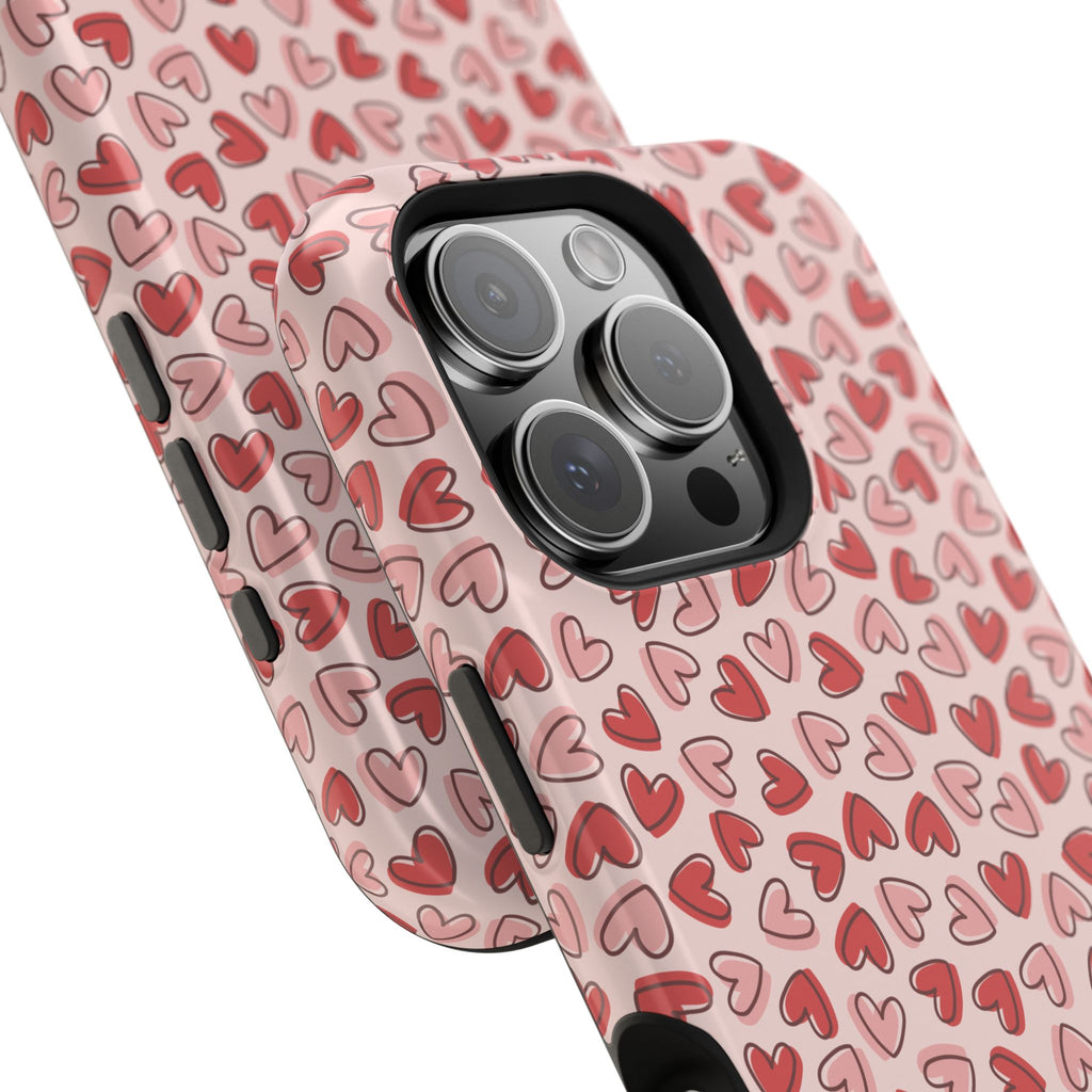 Heart Pattern Impact-Resistant Phone Case - Stylish Protection for Valentine's Day & Everyday Love