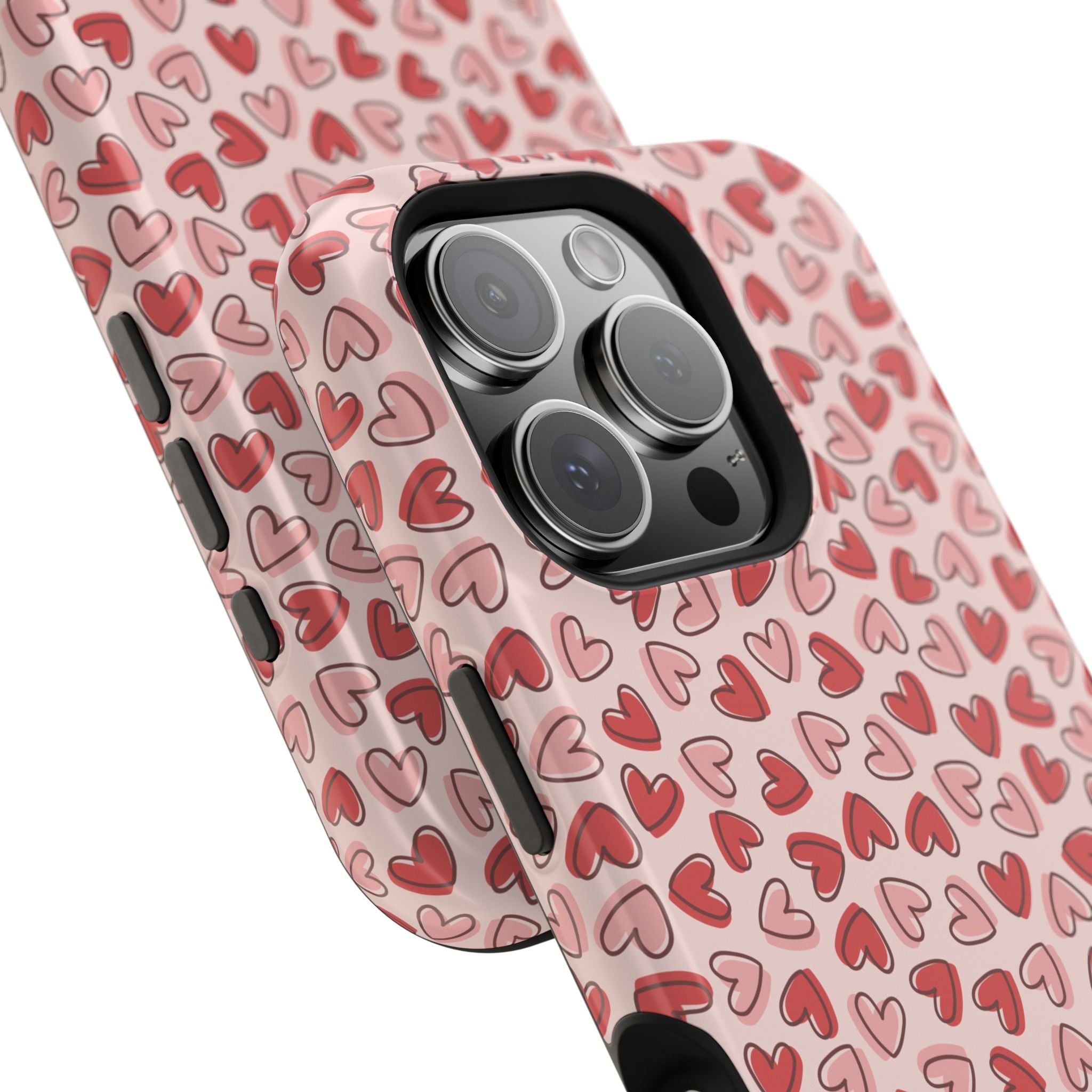 Heart Pattern Impact-Resistant Phone Case - Stylish Protection for Valentine's Day & Everyday Love