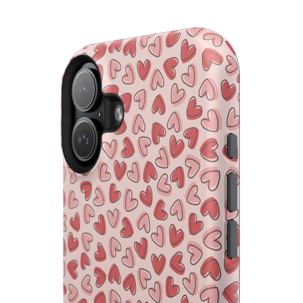 Heart Pattern Impact-Resistant Phone Case - Stylish Protection for Valentine's Day & Everyday Love