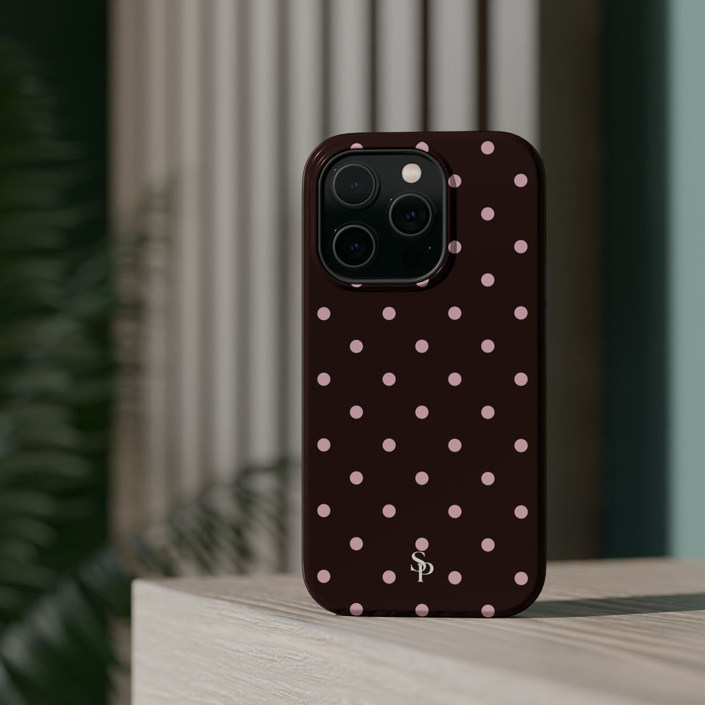 Brown Polka Dot Magnetic Impact-Resistant Phone Case