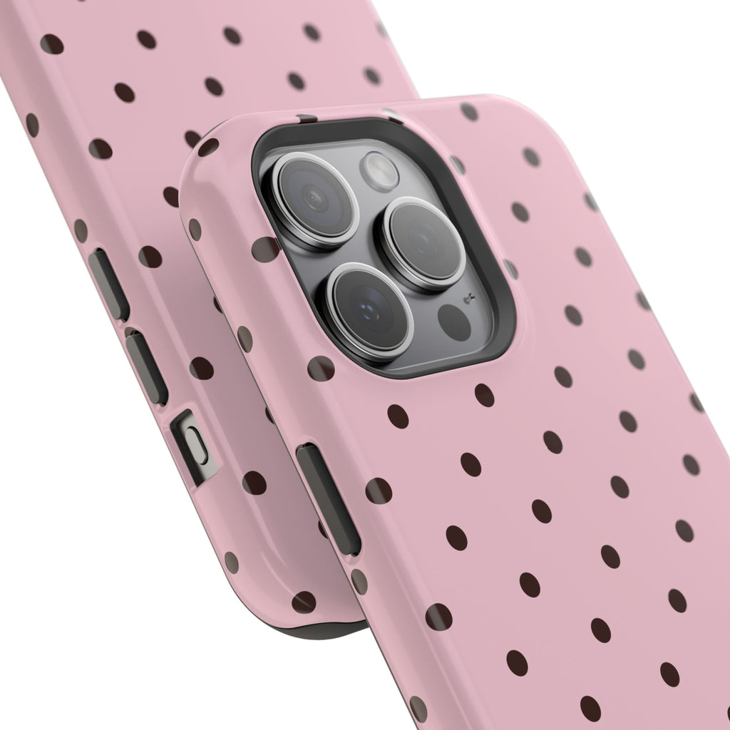 Pink Polka Dot Magnetic Impact Phone Case