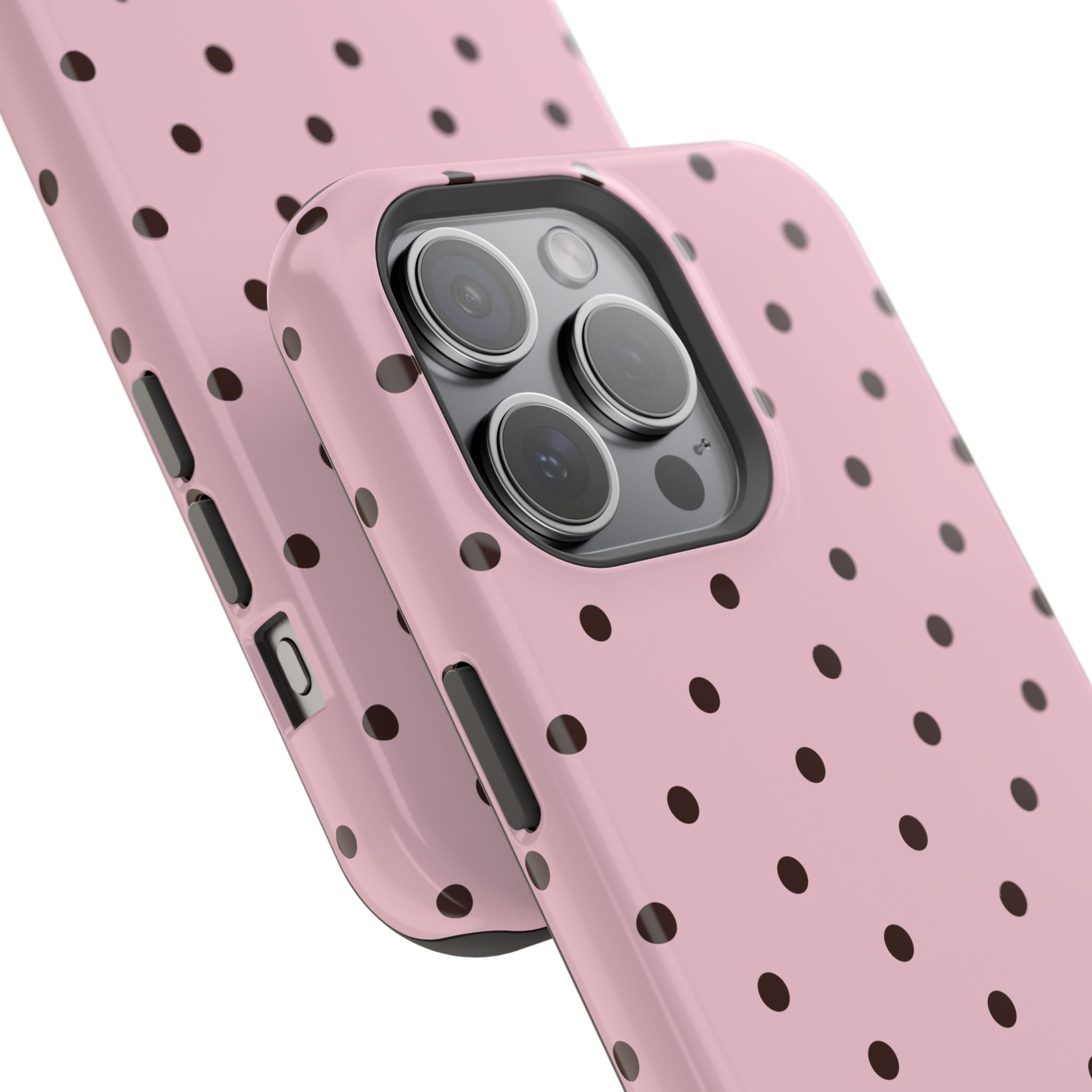 Pink Polka Dot Magnetic Impact Phone Case