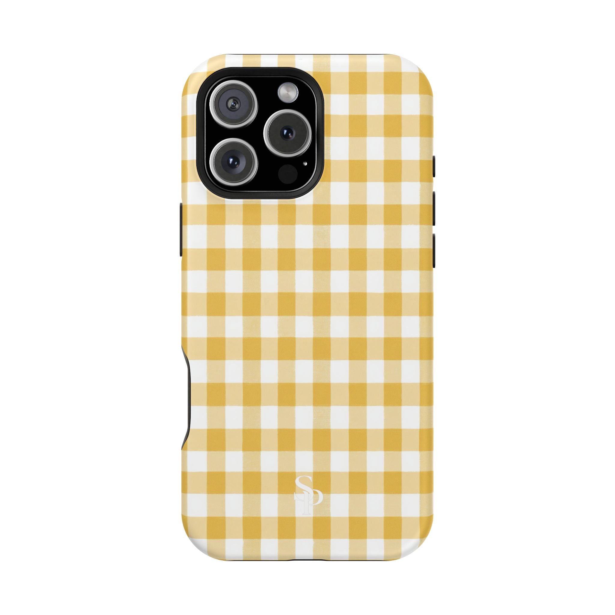 Yellow Gingham Magnetic Impact-Resistant Phone Case
