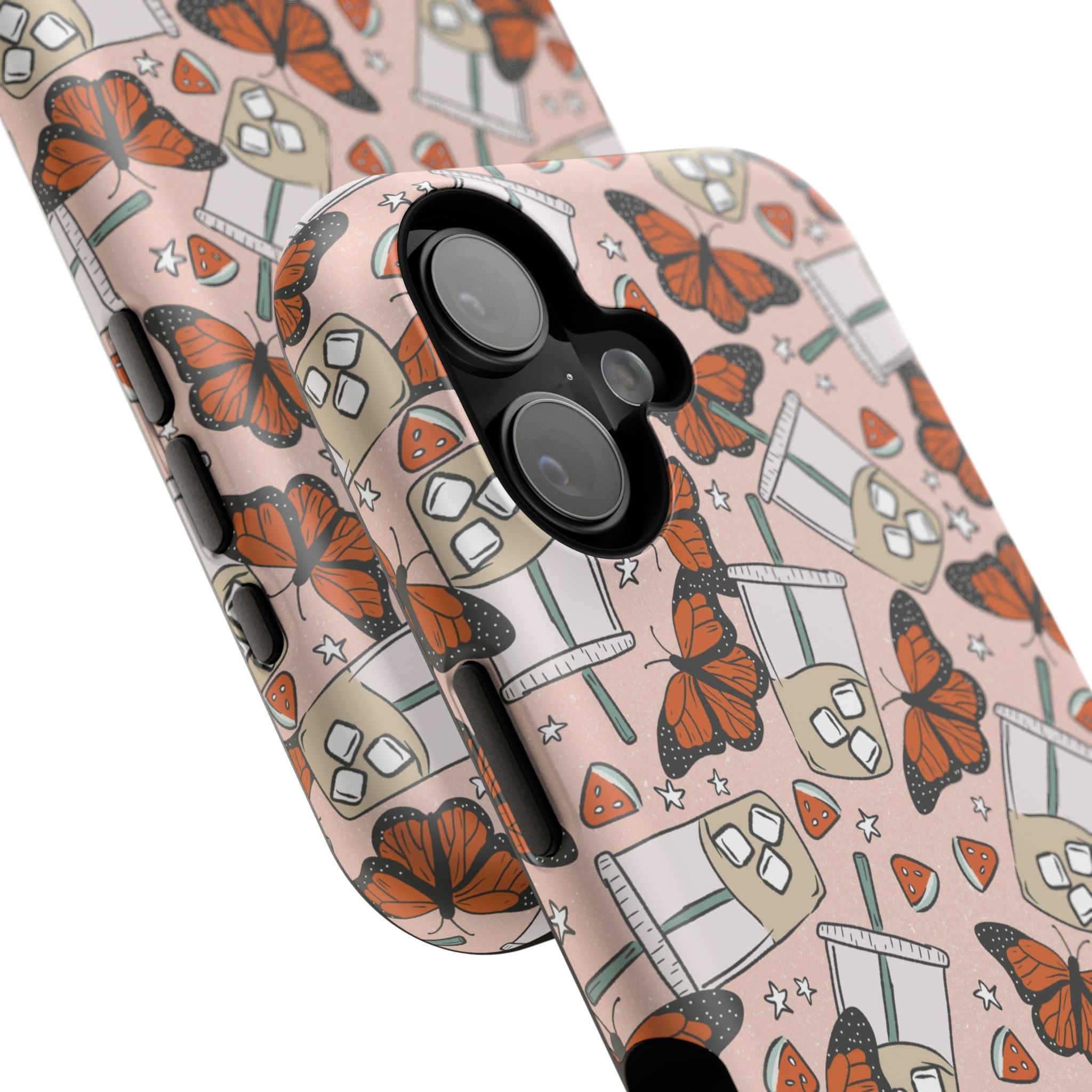 Iced Coffee & Butterfly Impact-Resistant Cases