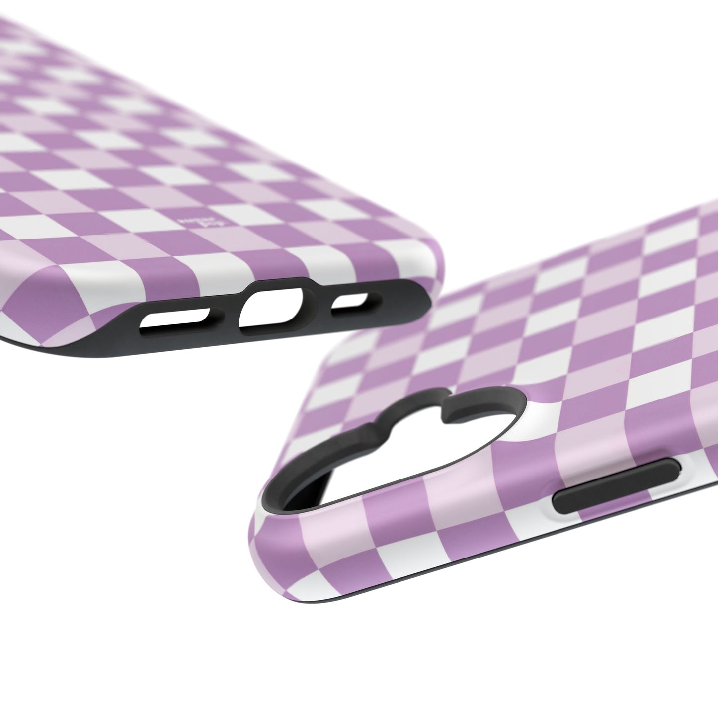 Purple Checkerboard Impact-Resistant Phone Case