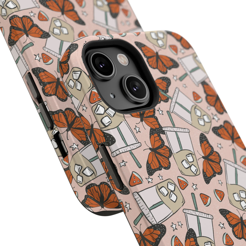 Iced Coffee & Butterfly Impact-Resistant Cases
