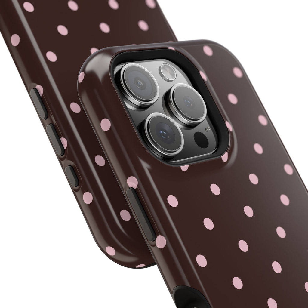 Brown Polka Dot Magnetic Impact-Resistant Phone Case