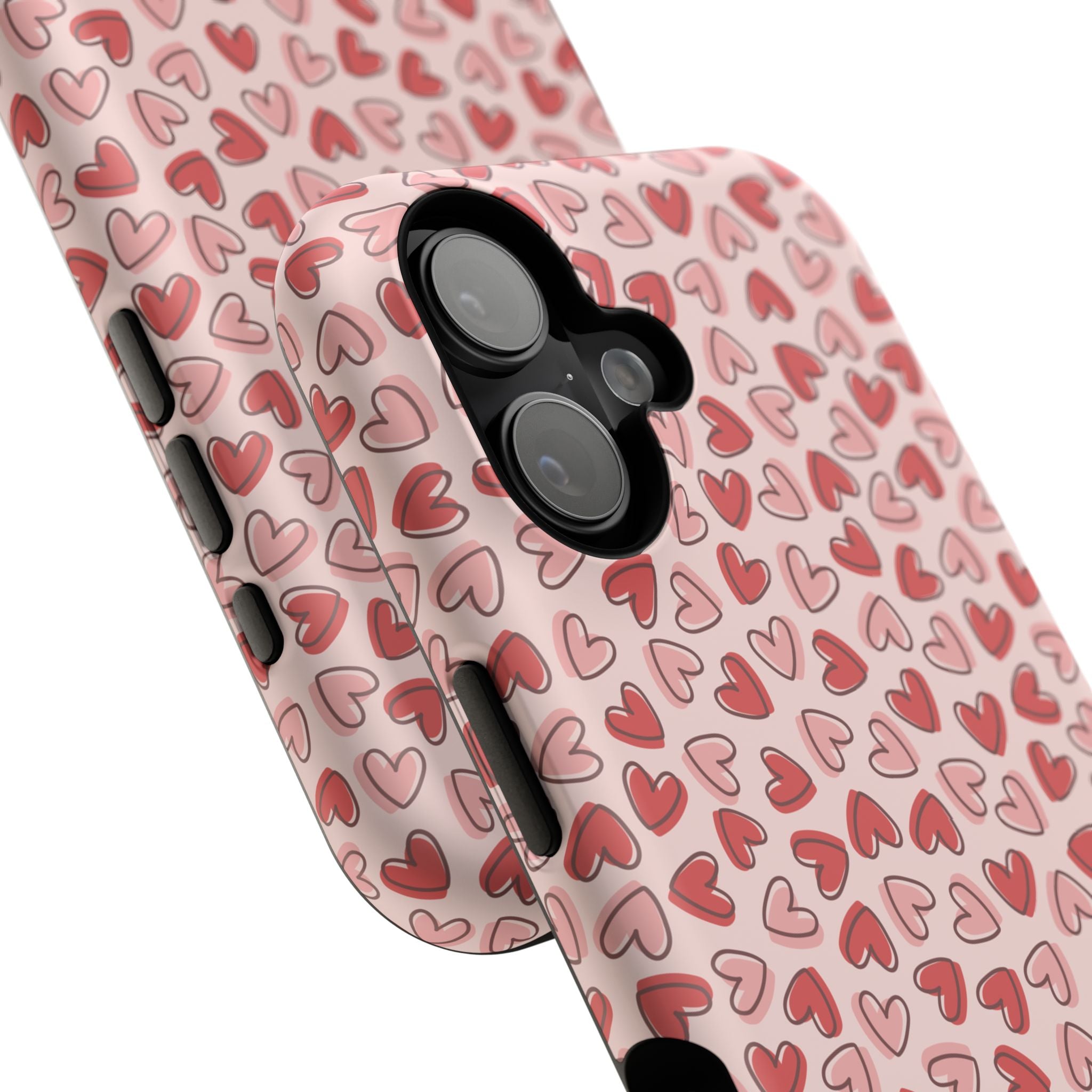 Heart Pattern Impact-Resistant Phone Case - Stylish Protection for Valentine's Day & Everyday Love