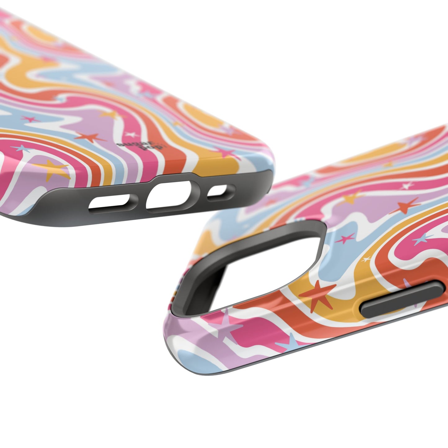 Colorful Impact-Resistant Phone Case - Vibrant Swirl Design