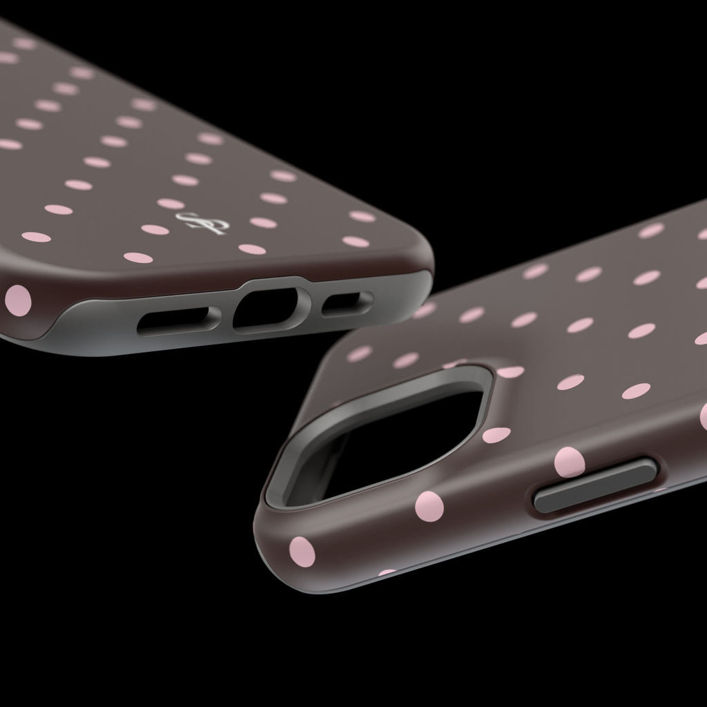 Brown Polka Dot Magnetic Impact-Resistant Phone Case