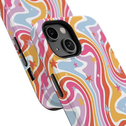 Colorful Impact-Resistant Phone Case - Vibrant Swirl Design