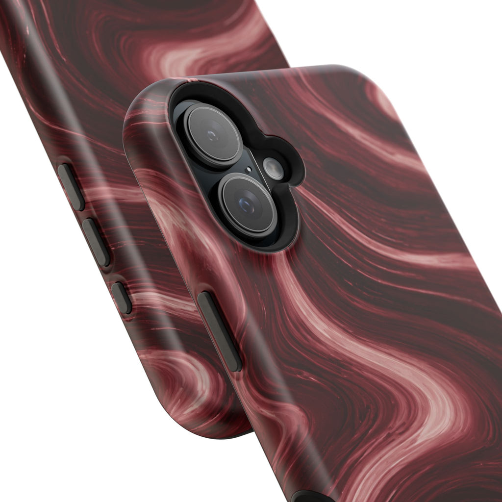 Burgundy Marble Magnetic Phone Case
