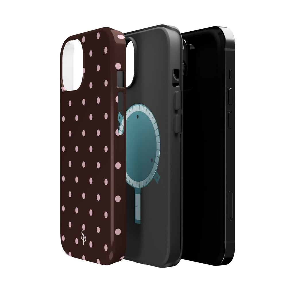 Brown Polka Dot Magnetic Impact-Resistant Phone Case