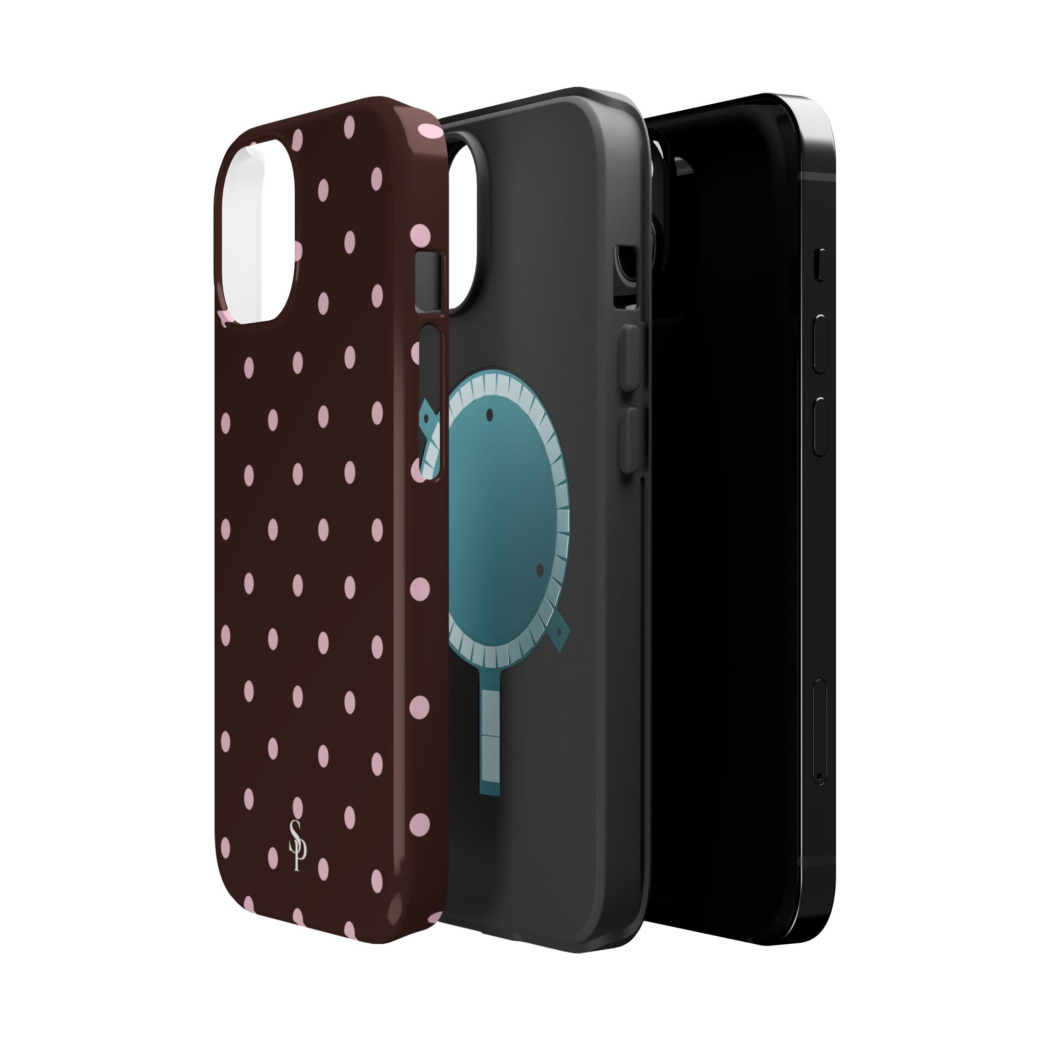 Brown Polka Dot Magnetic Impact-Resistant Phone Case
