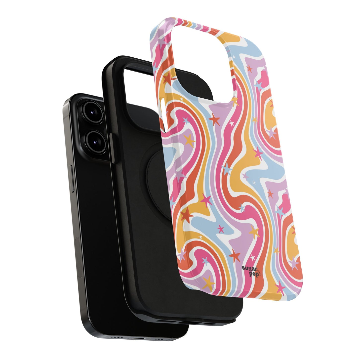 Colorful Impact-Resistant Phone Case - Vibrant Swirl Design