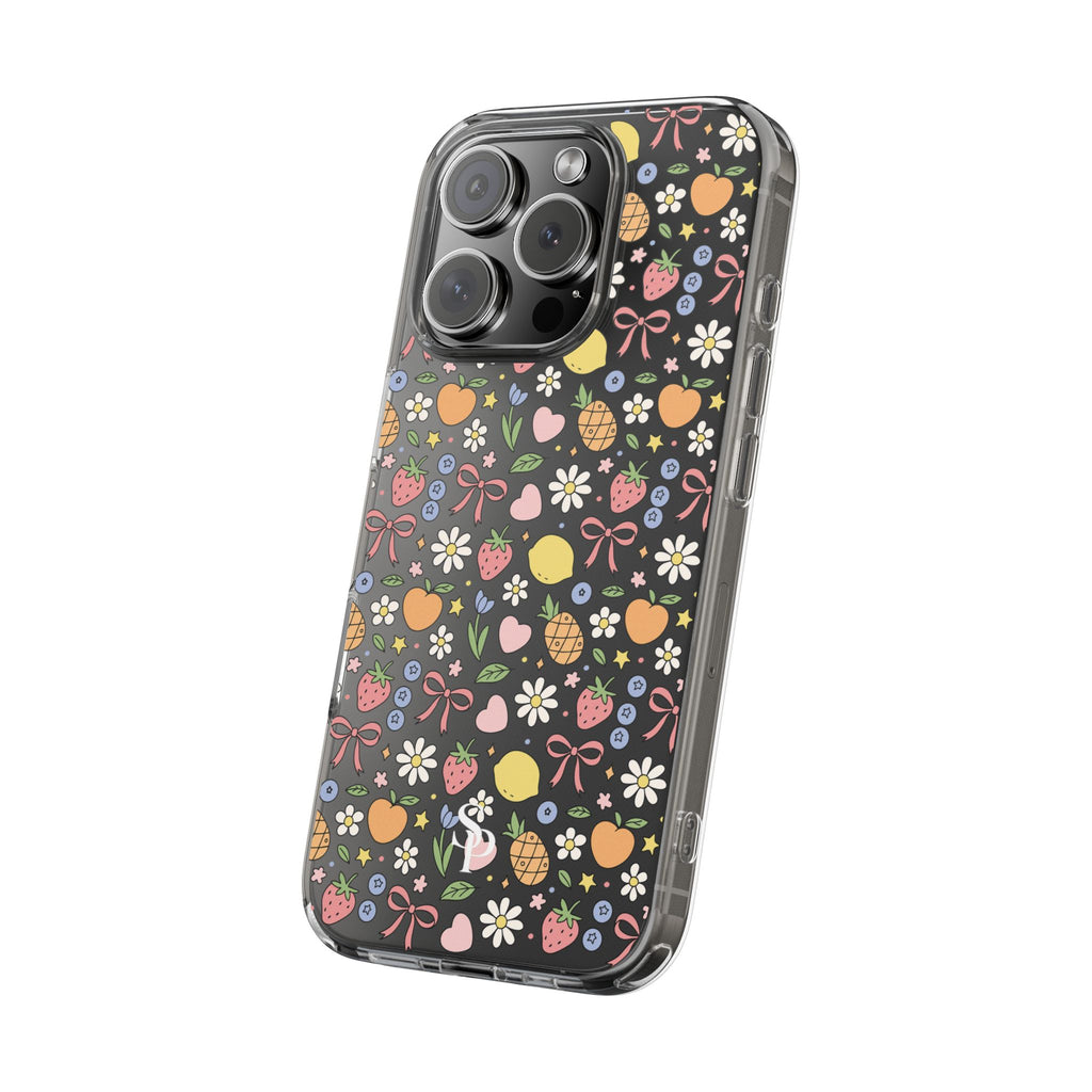 Fruit and Floral Pattern Clear Case