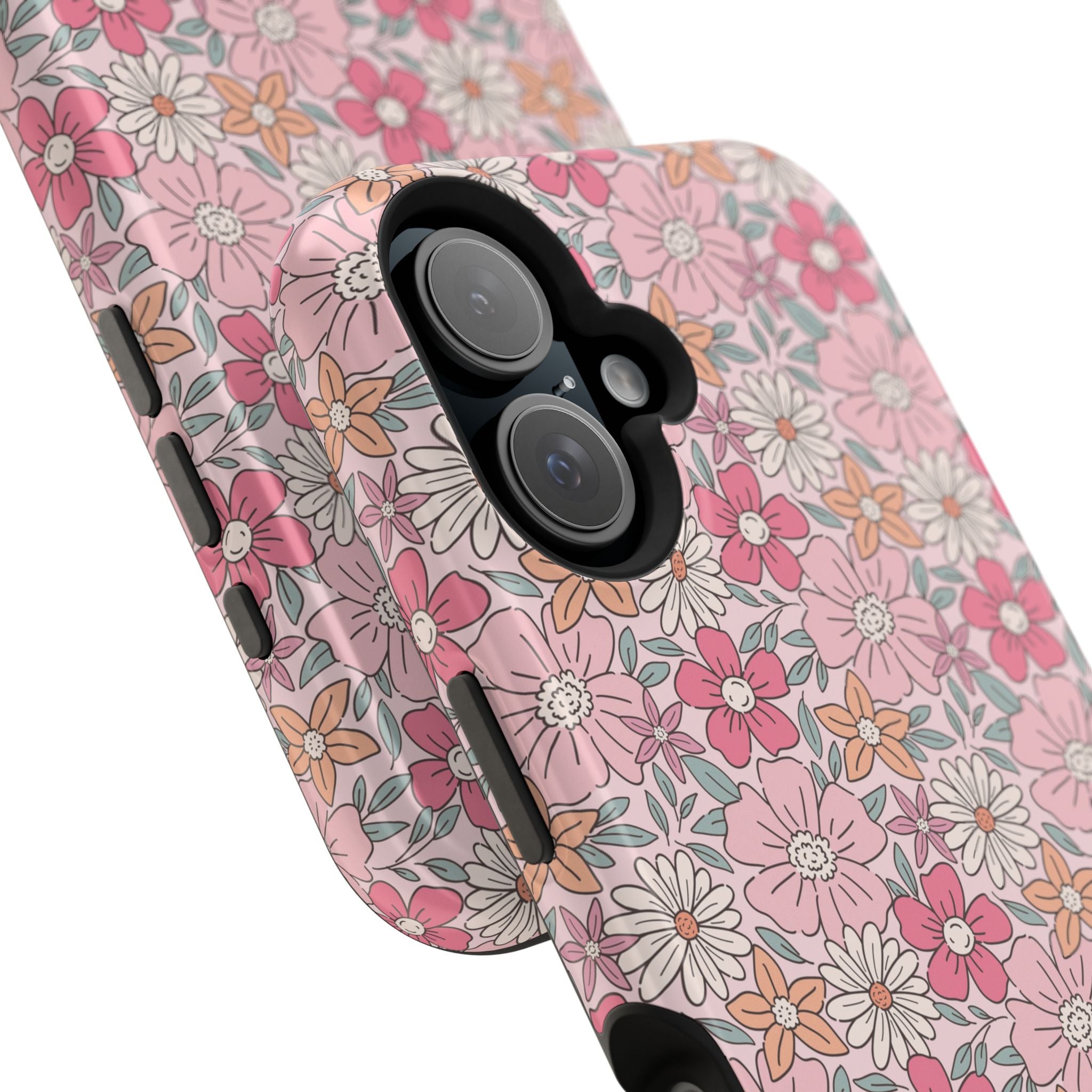 Pink Flowers Impact-Resistant Case