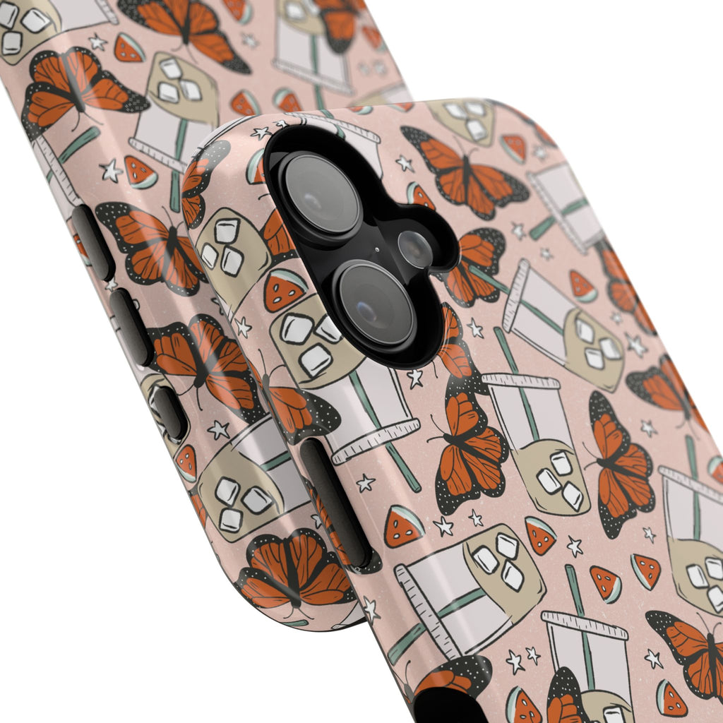 Iced Coffee & Butterfly Impact-Resistant Cases