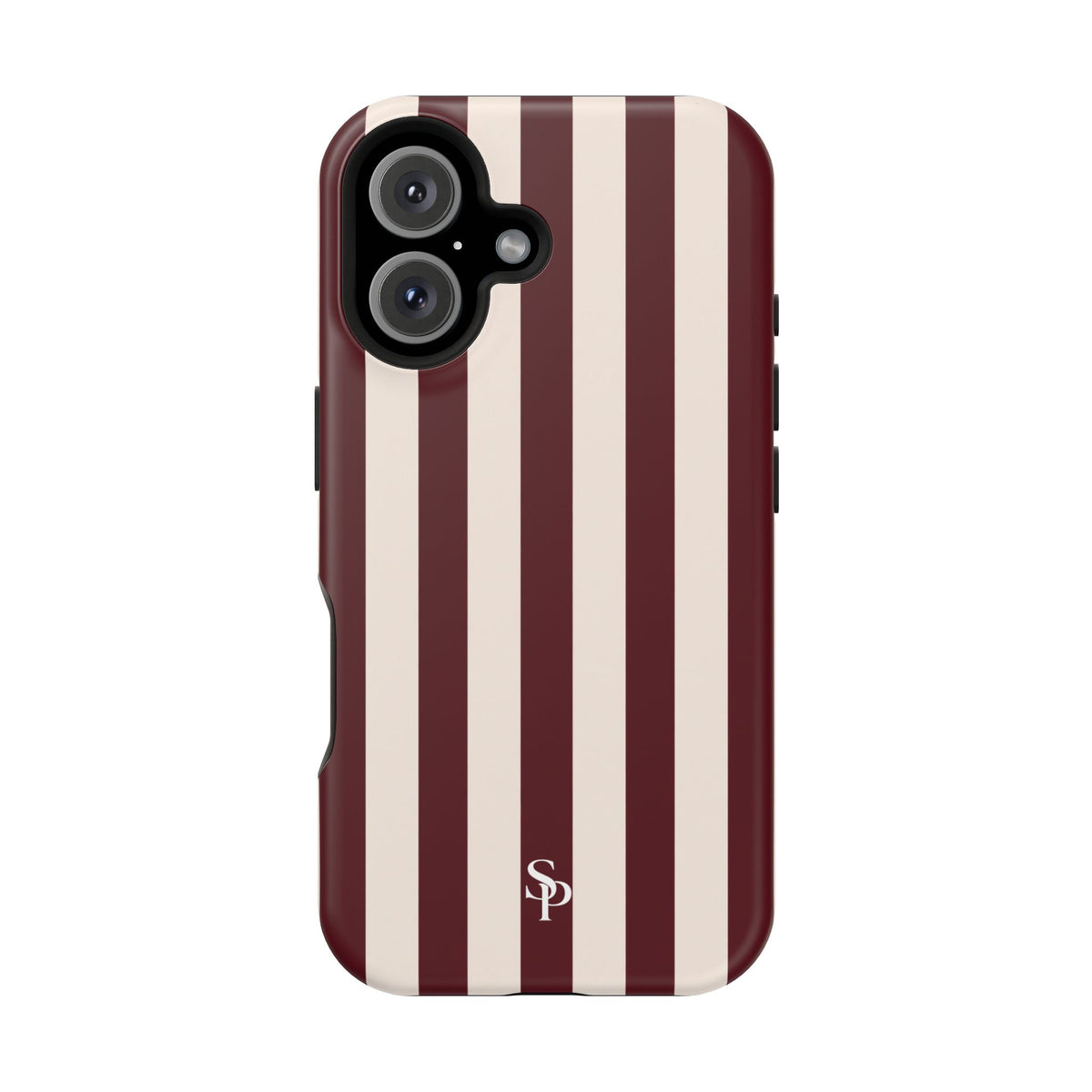 Burgundy Striped Magnetic Phone Case