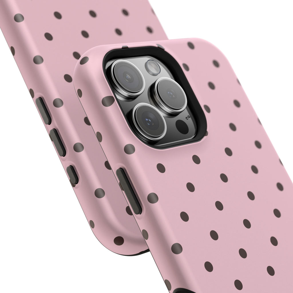 Pink Polka Dot Magnetic Impact Phone Case