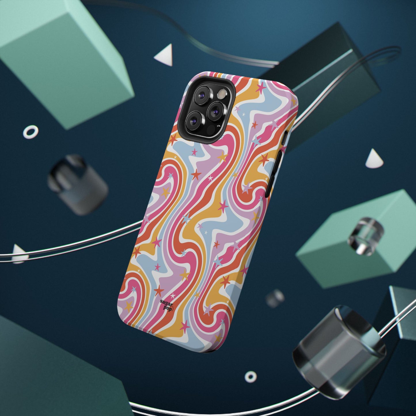 Colorful Impact-Resistant Phone Case - Vibrant Swirl Design