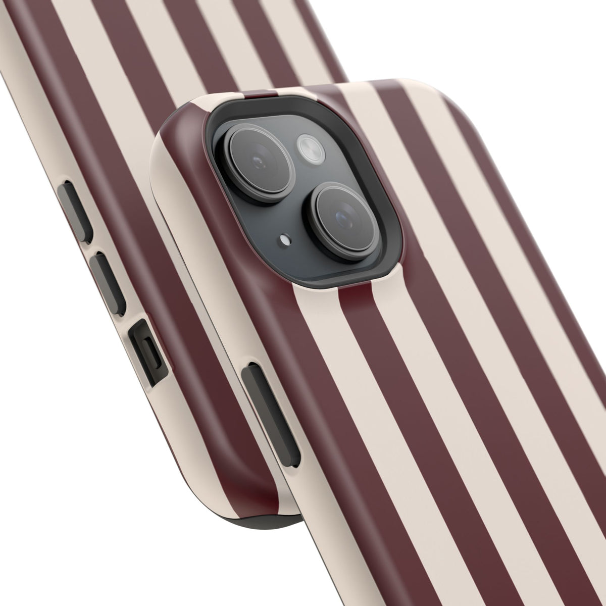 Burgundy Striped Magnetic Phone Case