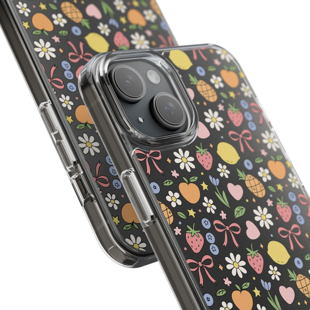 Fruit and Floral Pattern Clear Case