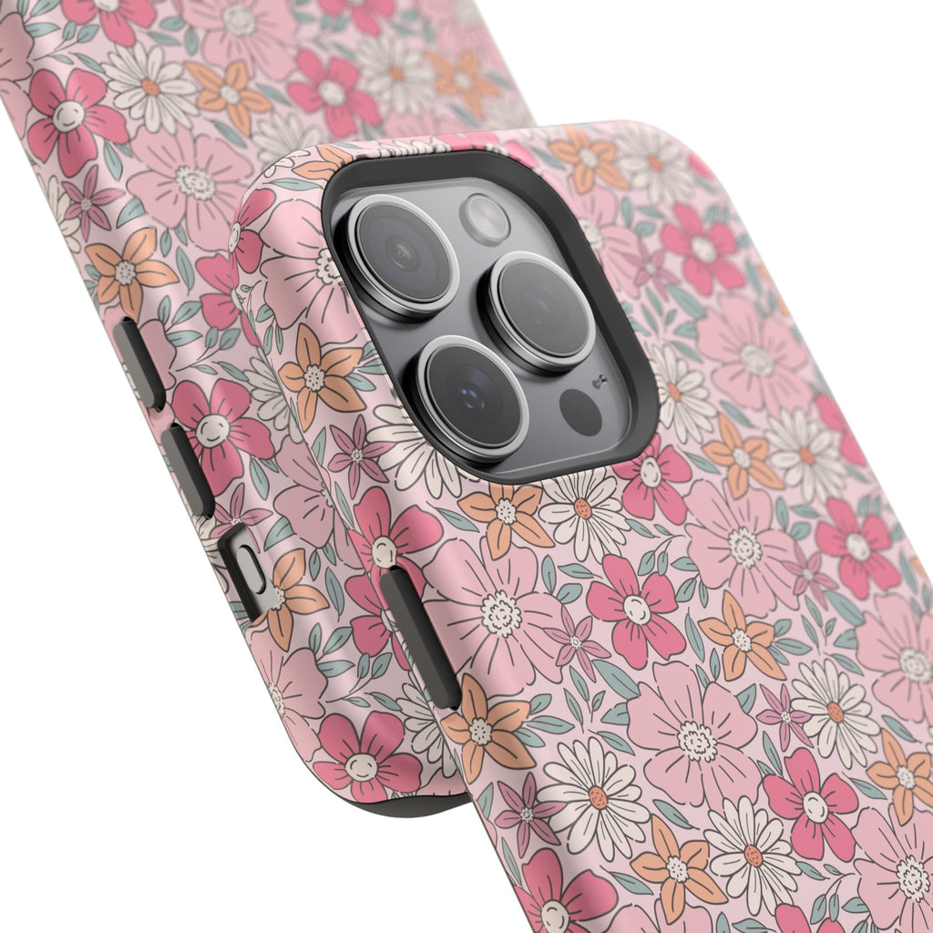 Pink Flowers Impact-Resistant Case