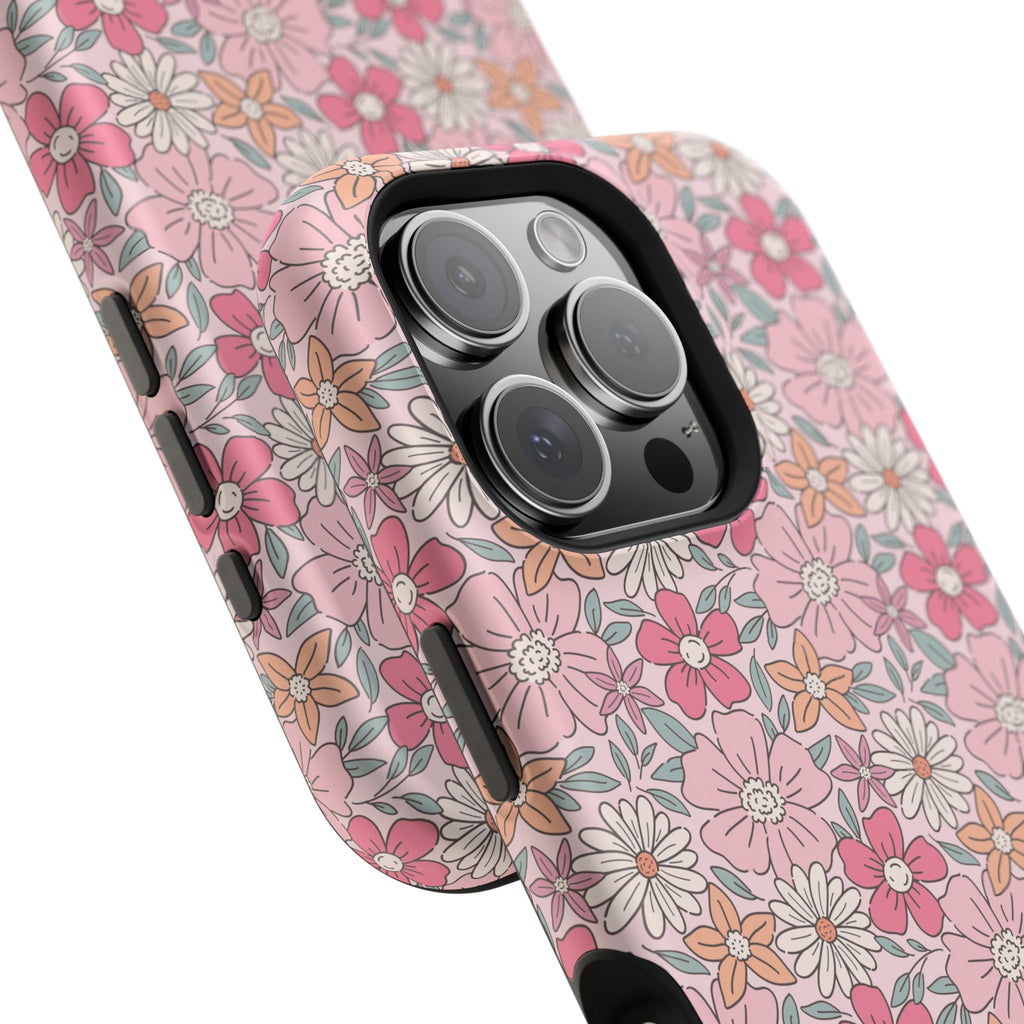 Pink Flowers Impact-Resistant Case