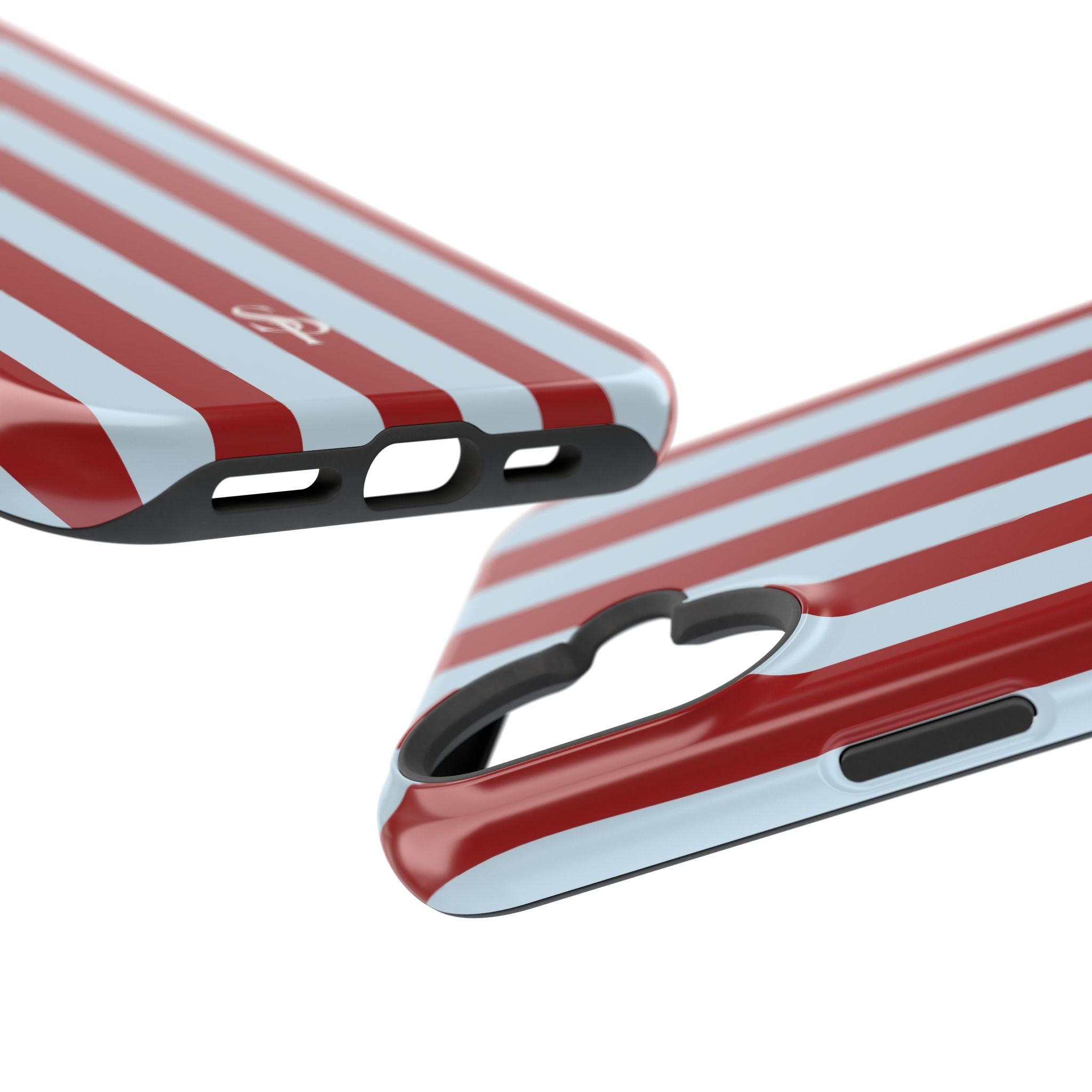 Red & Light Blue Vertical Stripe Magnetic Impact-Resistant Phone Case