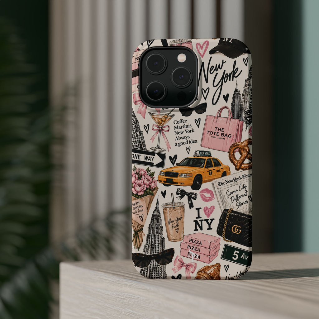 Pink New York Magnetic Phone Case