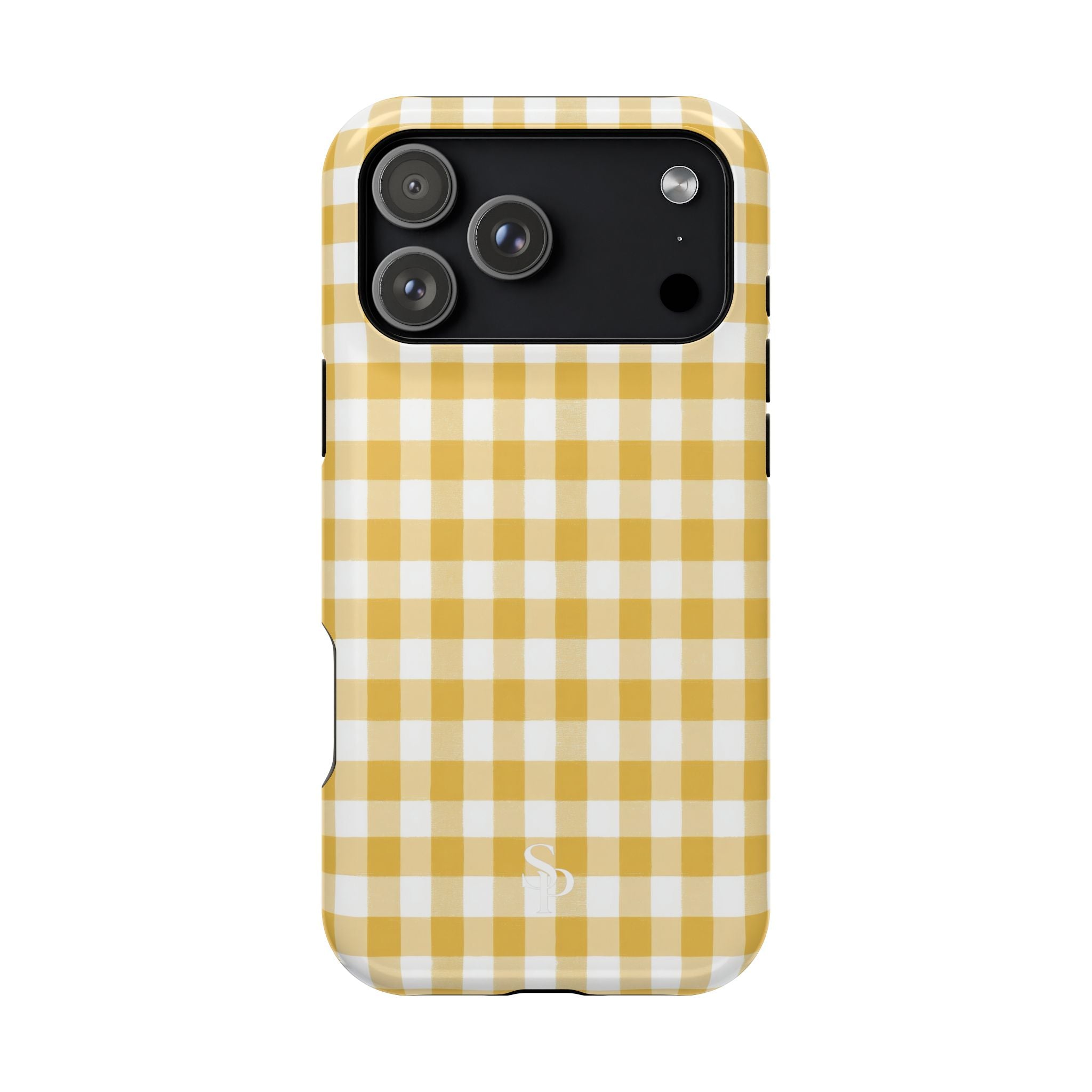 Yellow Gingham Magnetic Impact-Resistant Phone Case